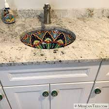 Measuring your old sink will allow you to identify the location of drains and make the necessary adjustments during your. Mexican Tile Mexican Talavera Sink Tepic