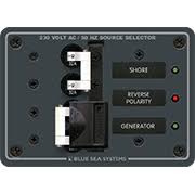 5 gang toggle switch with dual usb ports and car port charger. Ac Toggle Source Selector European Blue Sea Systems