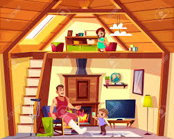 Exklusive produkte aus der cartoon® kollektion jetzt bei mybestbrands! Vector Cartoon Interior Of House With Family Disabled Father Royalty Free Cliparts Vectors And Stock Illustration Image 114934772