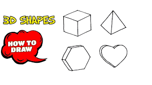 These are a visual illusion and anamorphic illusions. How To Draw 3d Shapes For Kids Step By Step Sketch Of 3d Shapes Shapes For Kids 3d Shapes For Kids Step By Step Sketches