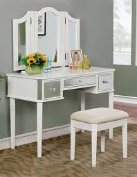The whole point of having a vanity mirror is so that you get good lighting when applying your makeup and that's important and definitely worth some attention. Clarisse White Mirror Vanity With Stool