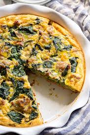 Sausage Leek And Spinach Quiche Paleo Whole30 Recipe Paleo Dinner Easy Spinach Quiche Recipes
