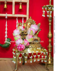 Lord Ganesha Decoration From A Pellikuthuru Decor Pellikuthuru Decor By Kalpana Of Rajahmundry Branch Andh In 2020 Diy Diwali Decorations Decor Ganapati Decoration