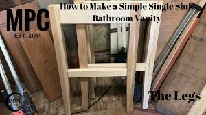 These free diy woodworking plans to build 48″ bath vanity were based on the custom vanity i built but feature six drawers instead of three, and two doors. How To Make A Simple Single Sink Bathroom Vanity The Base Youtube