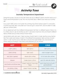 Conduct An Experiment On Different Laundry Temperatures In This Free Activity From Ccp Interactive A Division Of Classroom Comp Life Skills Future Jobs Lesson