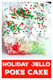 Prepare cake mix as directed. Holiday Jello Poke Cake Poke Cake Jello Jello Cake Christmas Cake