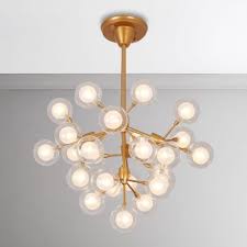 A simple modern designed three blown glass ball chandelier. Modern Mini Chandelier 75 135w 25 Light 45 Light Led Clear Crystal Ball Chandelier In Gold Indoor Decorative Led Lights For Living Room Bedroom Dining Table Beautifulhalo Com