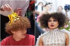 Today, i've tried bts v hair cut & flat iron curls tutorial! Bts V Hairstyle Reminds Army Of Priyanka Chopra Met Gala Look Floods Twitter With Hilarious Memes