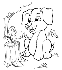 Simple dog coloring page for children : Top 30 Free Printable Puppy Coloring Pages Online