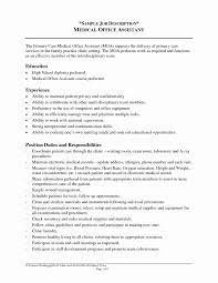 Office Assistant Job Description Resume New Fice Assistant Medical Assistant Resume Administrative Assistant Job Description Medical Assistant Job Description