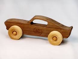 Handmade Wooden Toy Muscle Car Three Trees Workshop Wooden Toy Trucks Handmade Wooden Toys Wooden Toys Plans
