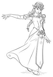 Princess Zelda Coloring Page Free Printable Coloring Pages Princess Coloring Pages Princess Coloring Coloring Pages