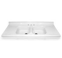 NBI Drainboard Sinks 66" x 25" Double Bowl, Double ...