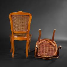 Jb gourdin salon de 2 fauteuils 4 chaises cannes d epoque louis. Four Caned Chairs Louis Xv Style Expertissim