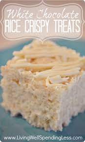 White Chocolate Rice Crispy Treats How To Make Rice Crispy Treats Recipe Chocolate Rice Crispy Treats Crispy Treats Rice Crispy Treats