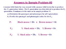 Is a practice problem worksheet for monohybrid, or one factor, genetics problems. Mendelian Genetics Inheritance Lecture Notes Biol 100 K
