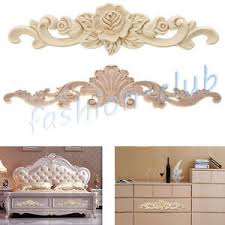 Retro Holz Verzierung Schnitzerei Ornament Tur Schrank Ecke Mobel Dekor Blumen Ebay