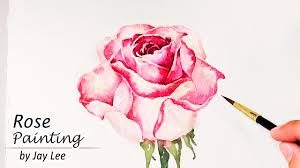 I was inspired by the color palette and brightness of this bouquet. How To Paint A Rose In Watercolor Painting Flowers Tutorial Youtube