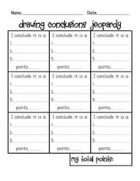 Drawing Conclusions Jeopardy We Ll Be Trying This In First Grade This Week Reading Classroom Drawing Conclusions Activity Drawing Conclusions