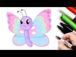 رسم سهل تعليم رسم فراشة سهلة خطوة بخطوة تعلم الرسم كيفية رسم فراشة