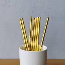 Au$ 12.16 original price au$12. Custom Gold Metallic Drinking Paper Straws Wholesale Bulk
