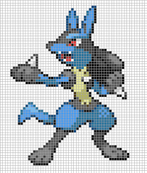 Lucario Pixel Art Pokemon Pixel Art Grid Pixel Art