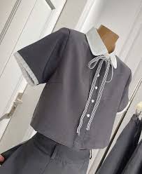 Set crop xám – Sự kết hợp hoàn hảo giữa đơn giản và thời thượng-2007 clothing 