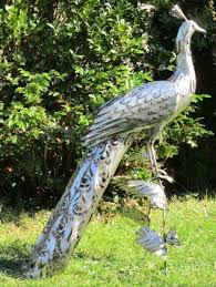Fehler die menge muss 1 oder mehr sein. Casa Padrino Gartendeko Skulptur Pfau Silber 50 X 75 X H 118 Cm Elegante Edelstahl Gartendeko Figur Wetterbestandige Gartenfigur
