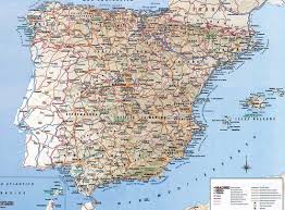 Районы и города, карта испании со спутника с высоким разрешением ✅ , схема дорог и рек, на русском языке. Ispaniya Na Karte Infokart