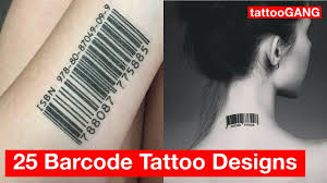 Barcodes is simply a system of inventory control that uses an optical scanner to read a series of just like a barcode is associated with an individual product so will this tattoo be associated with the. 25 Latest Barcode Tattoo Designs Gallery Youtube
