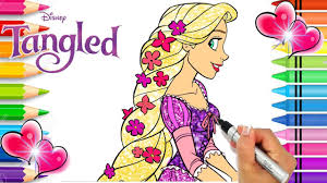 Over 4700 printable disney coloring pages featuring your favorite characters from movies and television, sorted alphabetically from aladdin to zootopia, available in pdf and png format. Rapunzel Coloring Page Tangled Coloring Book Glitter Art Disney Princess Coloring Page Youtube