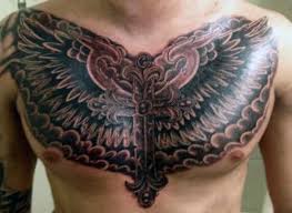 Wing tattoo on just one side of the chest will not look good so if you opt for a chest wing tattoo then have wing tattoo on both sides. 101 Best Cross Tattoos For Men Cool Design Ideas 2021 Guide