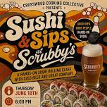 Sushi & Sips at Scrubby’s Craft Brewery