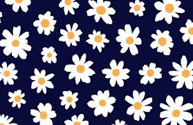 Retro Daisy Wallpaper Cute Floral Design Muralswallpaper In 2020 Daisy Wallpaper Cute Flower Wallpapers Cute Desktop Wallpaper