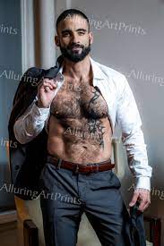 Edji DaSilva Male Model Print Slender Handsome Shirtless Beard Tattoo Man  N576 | eBay