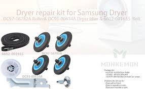 Why is my samsung dryer making a screeching noise? Dc97 16782a Dc93 00634a 6602 001655 Dryer Drum Roller Repair Kit For Samsung 782932363803 Ebay
