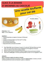 Glace A La Banane Et Au Brownies Au Chocolat Tupperware Recette Tupperware Recette Tuperware Tupperware