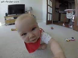 Baby Tries To Eat Gopro Camera Find And Share Funny Animated Gifs Baby Eating Baby Twin Babies