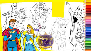 Aurora and phillip coloring pages. Disney Princess Aurora Prince Philip Coloring Pages For Kids Youtube