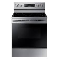 Samsung 30 In 5 9 Cu Ft Single Oven Electric Range With Self Cleaning And Convection Oven In S Freestanding Electric Ranges Stainless Steel Oven Single Oven