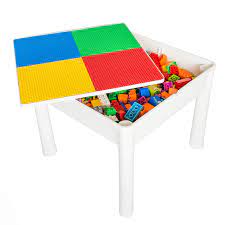 Numerous kids can play together in one table. Lego Table Kids 4 In 1 Play And Build Table Set For Indoor Activity Outdoor Water Play Toy Storage And Building B Top Holiday Toys Water Play Toys Holiday Toys