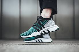 Adidas Black And Green Running Shoes Adidas Cq2998 Eqt Support Mid Adv Primeknit Mens Running Black Green Sports Ha Co Zapatos Deportivos De Moda Zapatillas Hombre Moda Zapatos Deportivos Adidas