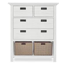 If you find that your bedroom is on the smaller side, opt for a tall dresser that gives you all the storage you need, while not taking up too much space in your the chair sits deep, and i'm short so i can actually curl my legs up in the chair. Amazon Com Evolur Waverly Tall Chest With Baskets Weathered White Baby