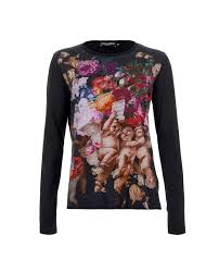Dolce Gabbana Floral Cherub Top