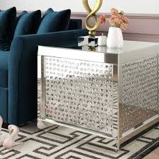 Larock Crystal Console Table Entryway Console Table End Tables Mirrored Console Table