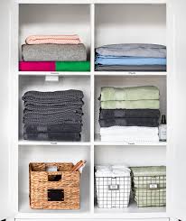 She shows just how much of a difference a basket can make. Organizing Your Linen Closet Real Simple