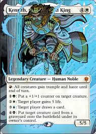 If you're into mtg cards, you'll be happy to know you can now create your own custom ccg cards using our online token designer with preview. Custom Comic Art Mtg Kenrith The Returned King Cycling Alter Sleeve Commission Magic The Gathering Cards Mtg Altered Art Magic The Gathering