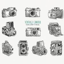 Wenn sie die kamera app öffnen, werden vibrationen bei benachrichtigungseingang deaktiviert, damit ihr smartphone beim fotografieren nicht wackelt. Hand Zeichnen Kamera Clipartvintage Foto Kamera Clipart Etsy