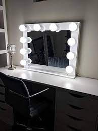 Relevance lowest price highest price most popular most favorites newest. Amazon Com Vanity J Hollywood Lighted Makeup Vanity Mirror With Led Bulbs Included Freestand On Tabletop Vanity Desk With Dimmer And Outlet Included Handmade