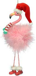 They'll be tickled pink when they see this quirky bird hanging from the tree. Amazon Com Pink Flamingo Santa Ornament Home Kitchen